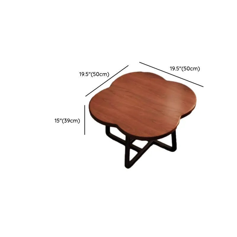Modern Nesting Coffee Tables with Wood Top and Metal Base Dimensions