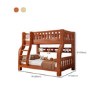 Modern Nut/Brown Wooden Bunk Bed with Multiple Options for Kids Dimensions