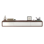 Modern Oak TV Stand with Floating Design and Integrated Drawers