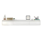 Modern Oak TV Stand with Floating Design and Integrated Drawers