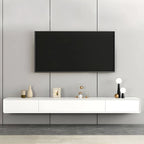 Modern Oak TV Stand with Floating Design and Integrated Drawers