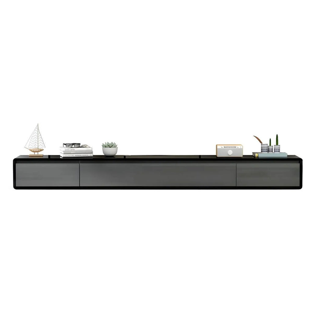 Modern Oak TV Stand with Floating Design and Integrated Drawers