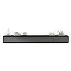 Modern Oak TV Stand with Floating Design and Integrated Drawers