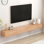 Modern Oak TV Stand with Floating Design and Integrated Drawers