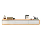 Modern Oak TV Stand with Floating Design and Integrated Drawers