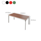 Modern Outdoor Coffee Table with Metal Frame and Espresso Wood Top Dimensions