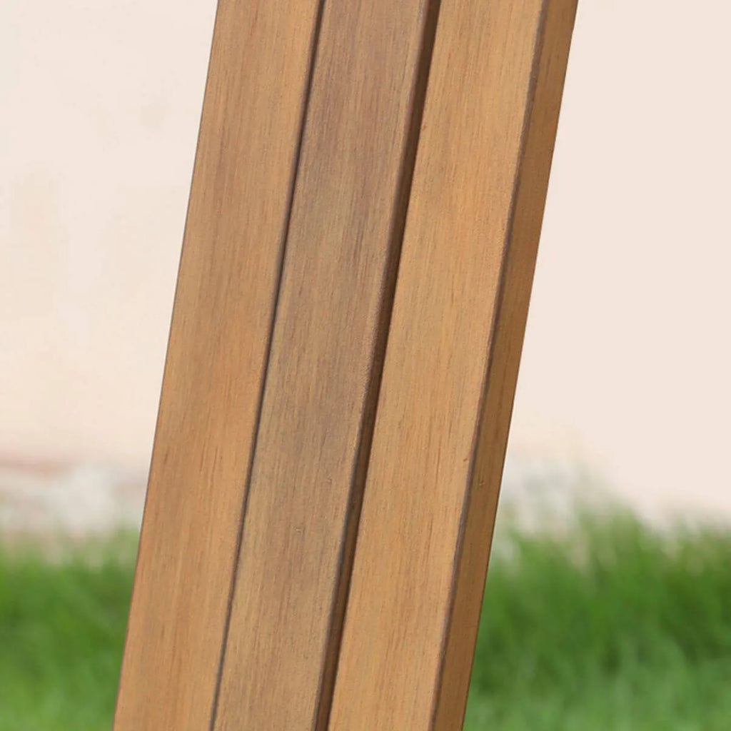Modern Outdoor Coffee Table with Woven Legs and Matte Grey Top