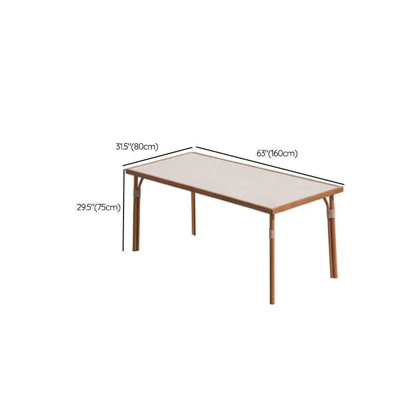 Modern Outdoor Coffee Table with Woven Legs and Matte Grey Top Dimensions