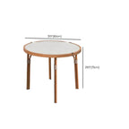 Modern Outdoor Coffee Table with Woven Legs and Matte Grey Top Dimensions
