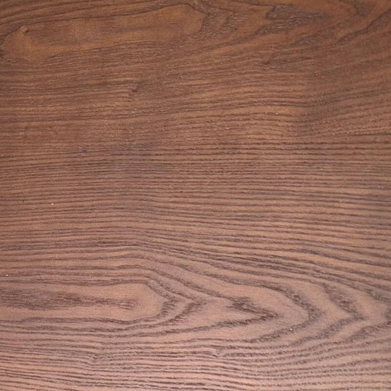 Modern Oval Coffee Table in Brown Wood and White Metal Base