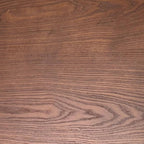 Modern Oval Coffee Table in Brown Wood and White Metal Base