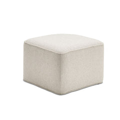 Modern Oval Solid Wood Coffee Table with Velvet Stool