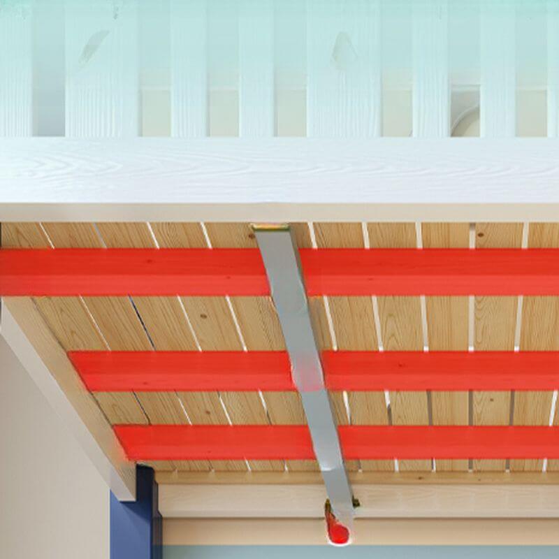 Modern Pine Bunk Bed with Bookshelf, Drawers, and Ladder