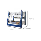 Modern Pine Bunk Bed with Bookshelf, Drawers, and Ladder Dimensions