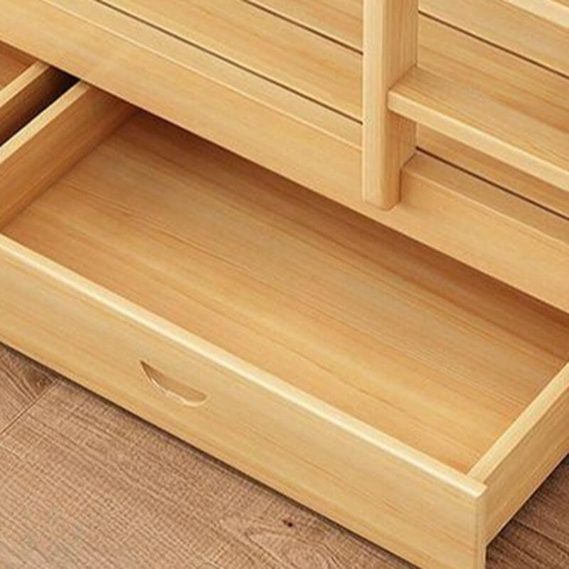 Modern Pine Bunk Bed with Ladder and Optional Storage Solutions