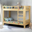 Modern Pine Bunk Bed with Ladder and Optional Storage Solutions