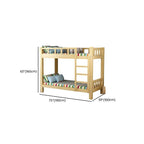 Modern Pine Bunk Bed with Ladder and Optional Storage Solutions Dimensions