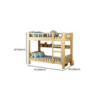 Modern Pine Bunk Bed with Ladder and Optional Storage Solutions Dimensions