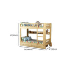Modern Pine Bunk Bed with Ladder and Optional Storage Solutions Dimensions