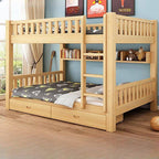 Modern Pine Bunk Bed with Ladder and Optional Storage Solutions Main Product Image