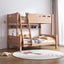 Modern Pine Kids Bed with Bookcase and Built-In Ladder