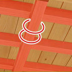 Modern Pine Wood Bunk Bed Set with Mattress, Natural Finish