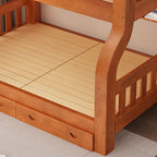 Modern Pine Wood Bunk Bed With Ladder And Storage