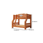 Modern Pine Wood Bunk Bed With Ladder And Storage Dimensions