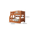 Modern Pine Wood Bunk Bed With Ladder And Storage Dimensions