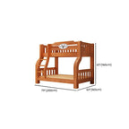 Modern Pine Wood Bunk Bed With Ladder And Storage Dimensions