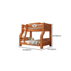Modern Pine Wood Bunk Bed With Ladder And Storage Dimensions