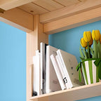 Modern Pine Wood Bunk Bed with Ladder & Guardrails