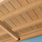 Modern Pine Wood Bunk Bed with Ladder & Guardrails