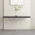 Modern Pine Wood Console Table With Acrylic Pedestal