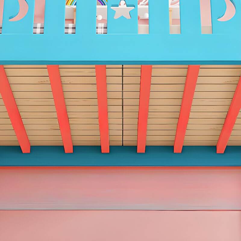 Modern Pine Wood Loft Bed Set with Mattress and Ladder