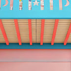 Modern Pine Wood Loft Bed Set with Mattress and Ladder