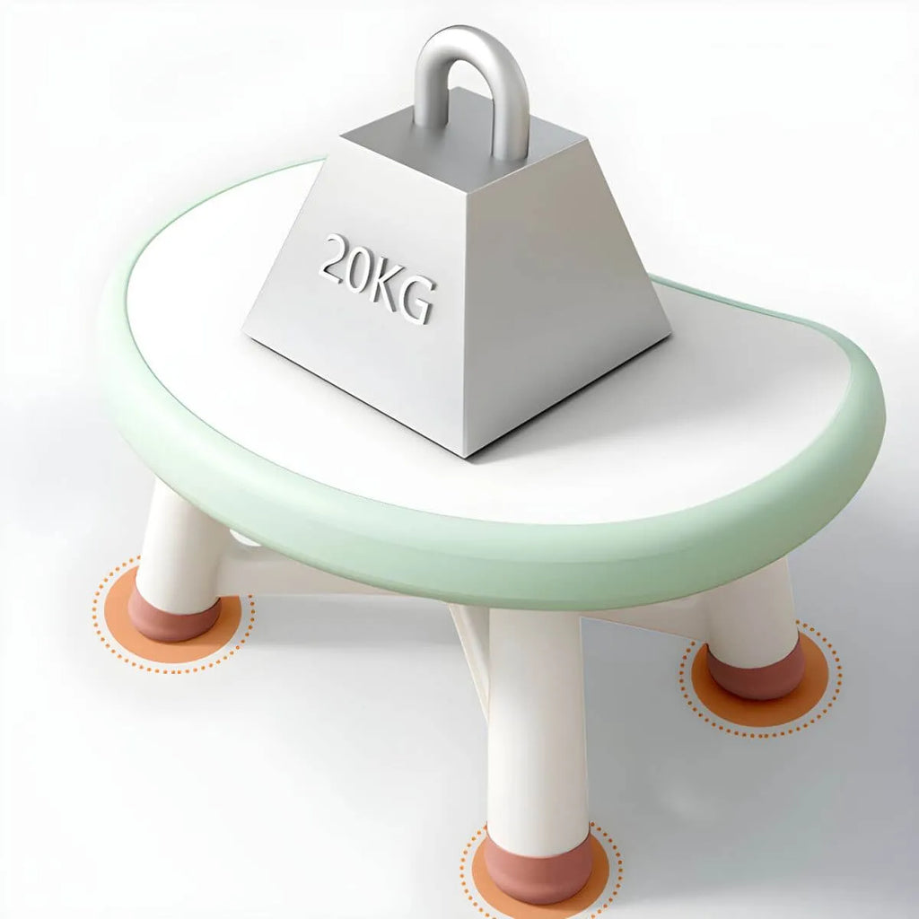 Modern Plastic Kids Writing Desk with Ergonomic Chair – Moon & Rectangle Shapes