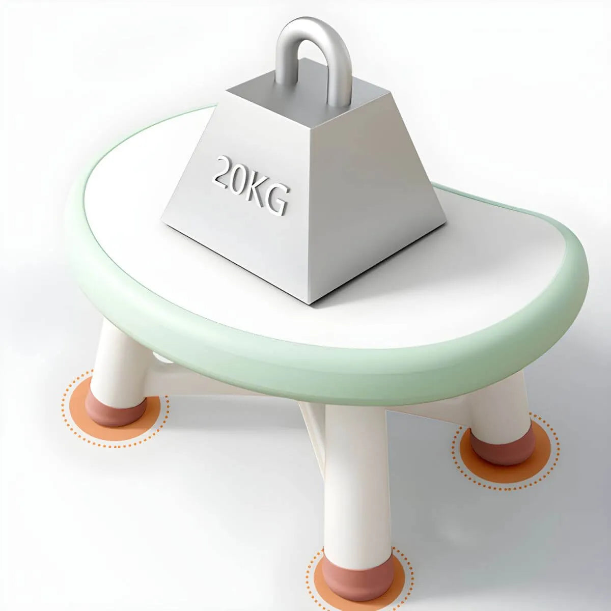 Modern Plastic Kids Writing Desk with Ergonomic Chair – Moon & Rectangle Shapes
