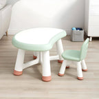 Modern Plastic Kids Writing Desk with Ergonomic Chair – Moon & Rectangle Shapes