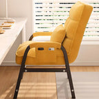 Modern Reclining Arm Chair with Ottoman – Biscuit Back Accent Seating