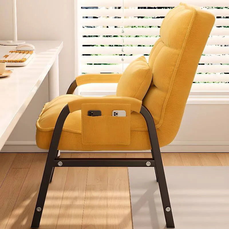 Modern Reclining Arm Chair with Ottoman – Biscuit Back Accent Seating