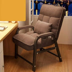 Modern Reclining Arm Chair with Ottoman – Biscuit Back Accent Seating
