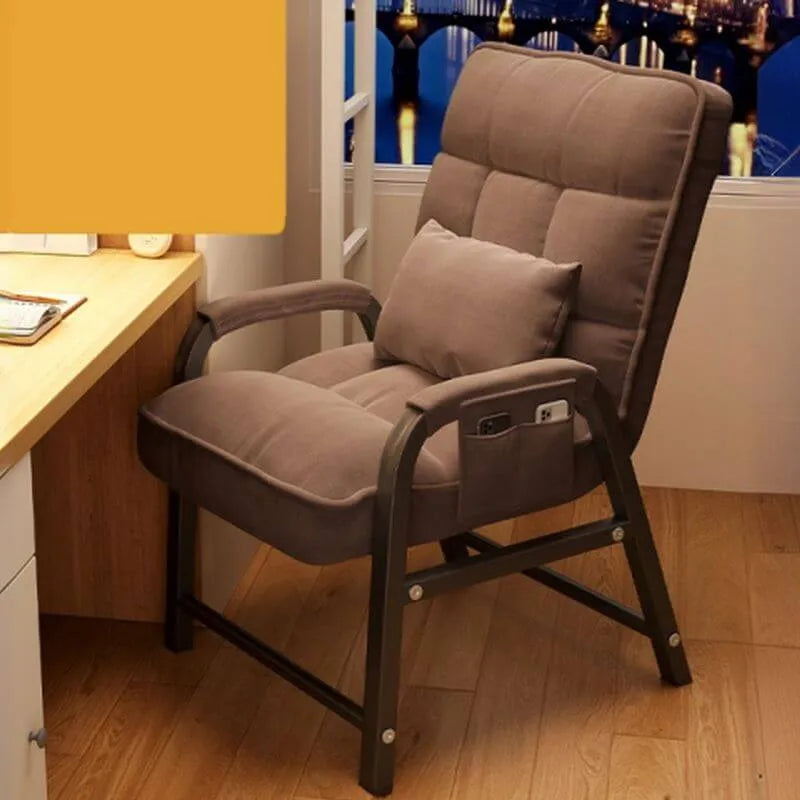 Modern Reclining Arm Chair with Ottoman – Biscuit Back Accent Seating