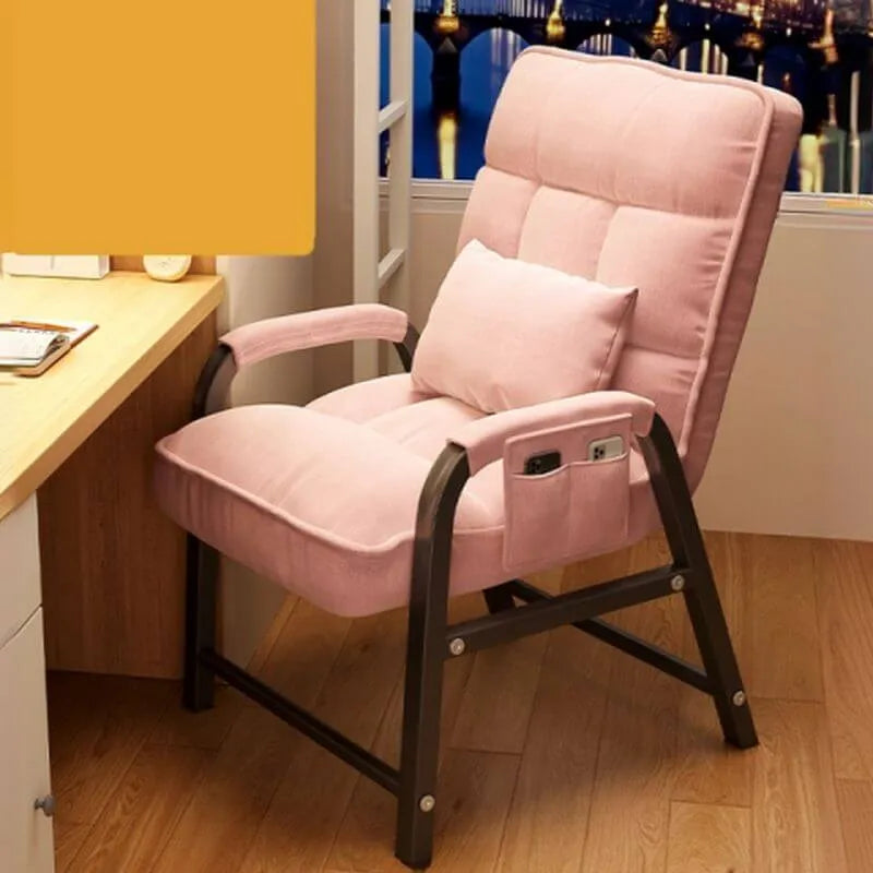 Modern Reclining Arm Chair with Ottoman – Biscuit Back Accent Seating