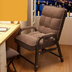 Modern Reclining Arm Chair with Ottoman – Biscuit Back Accent Seating