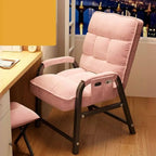 Modern Reclining Arm Chair with Ottoman – Biscuit Back Accent Seating