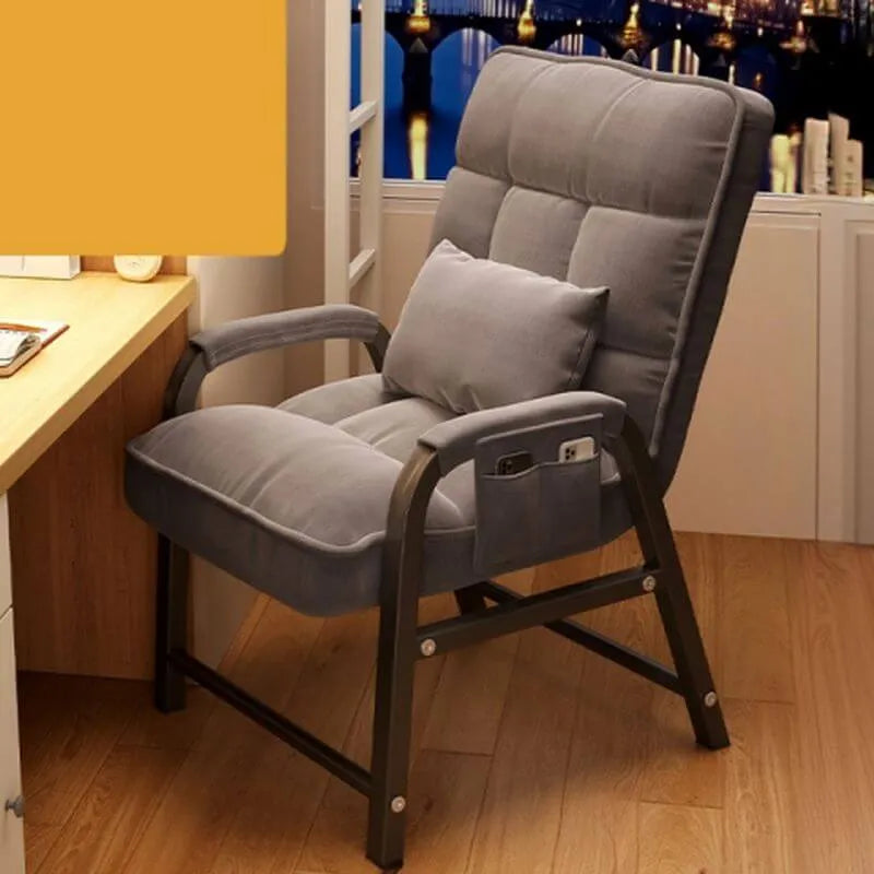 Modern Reclining Arm Chair with Ottoman – Biscuit Back Accent Seating