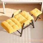 Modern Reclining Arm Chair with Ottoman – Biscuit Back Accent Seating Main Product Image