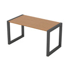 Modern Rectangular Outdoor Coffee Table – Manufactured Wood & Metal Frame