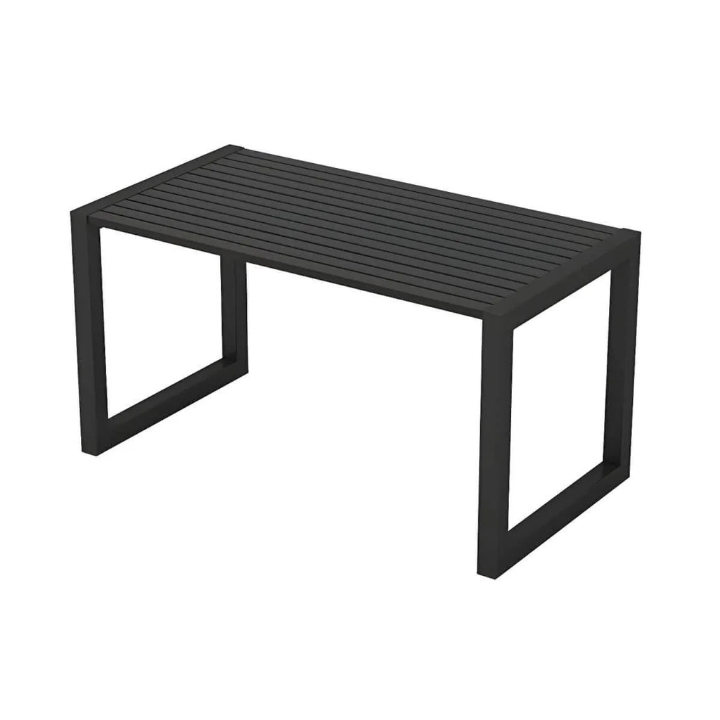 Modern Rectangular Outdoor Coffee Table – Manufactured Wood & Metal Frame